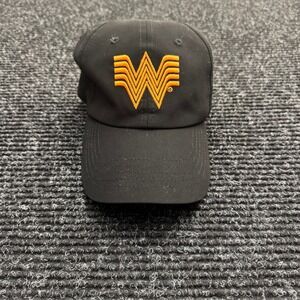 Whataburger Flying W‎ Logo Baseball Cap Hat Black Orange Adjustable OSFA